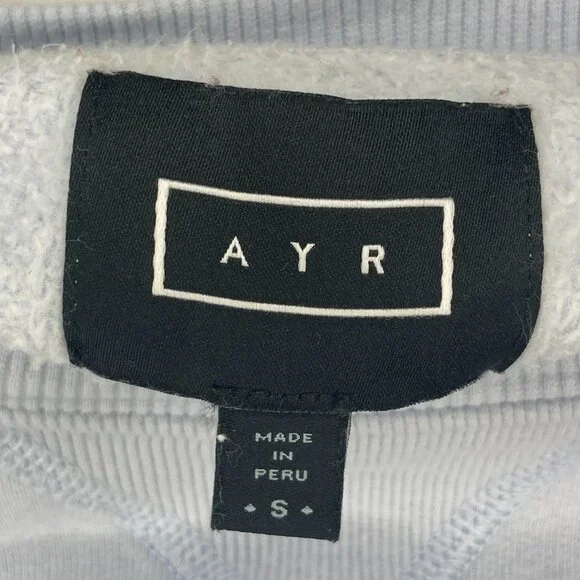 AYR All Year Round The Sweatshirt Crewneck Light Blue Small Classic 100% Cotton - Picture 12 of 12
